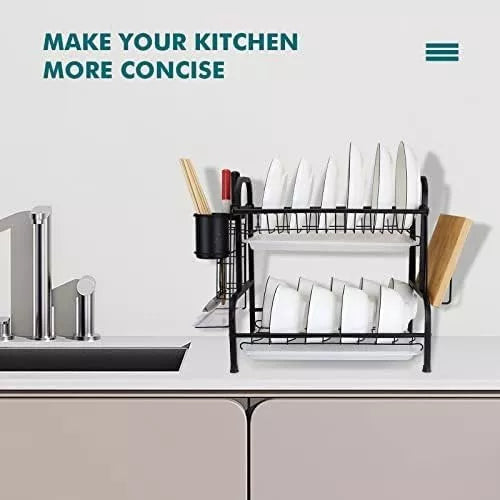 Escurridor De Platos Metálico 2 Niveles Sobre Mesada Indus®