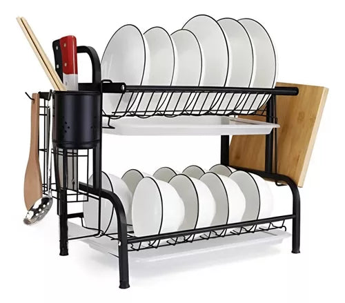 Escurridor De Platos Metálico - 2 Niveles®