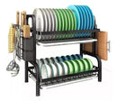 Escurridor De Platos 2 Niveles De Metal Acero Inoxidable Ch®