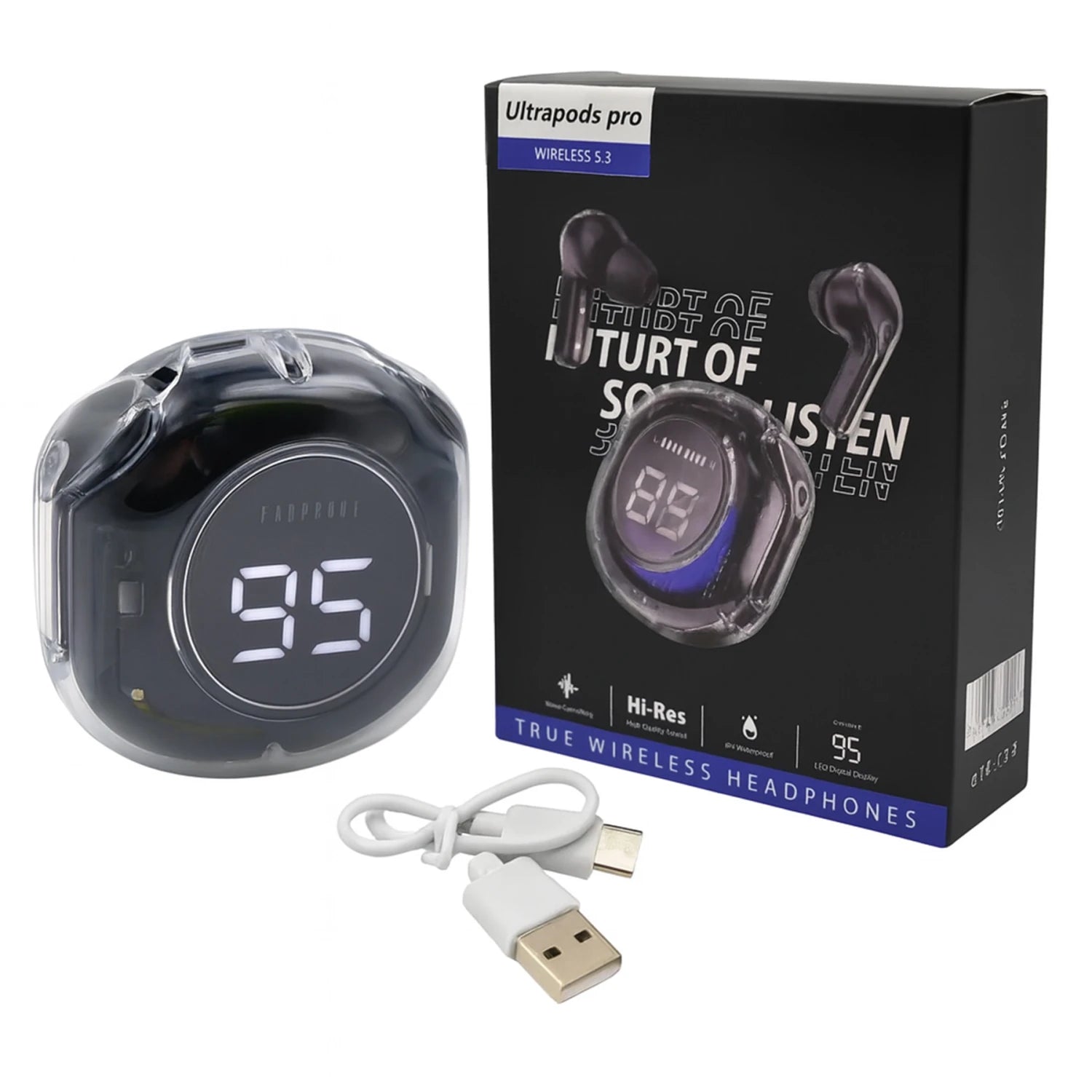 Auriculares Bluetooth Inalámbricos C/ Display Batería Usb-c®