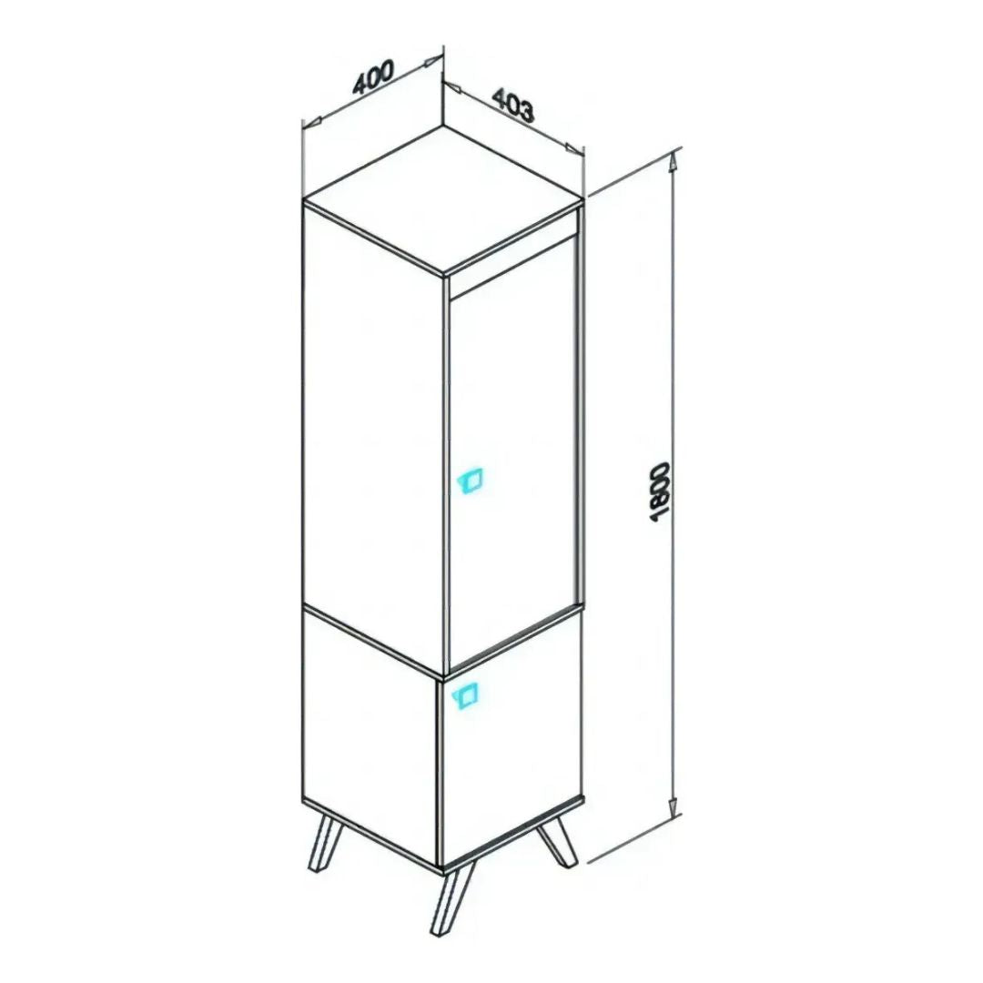 Cristalero para Living Linea Retro Calidad Premium 1 Puerta®