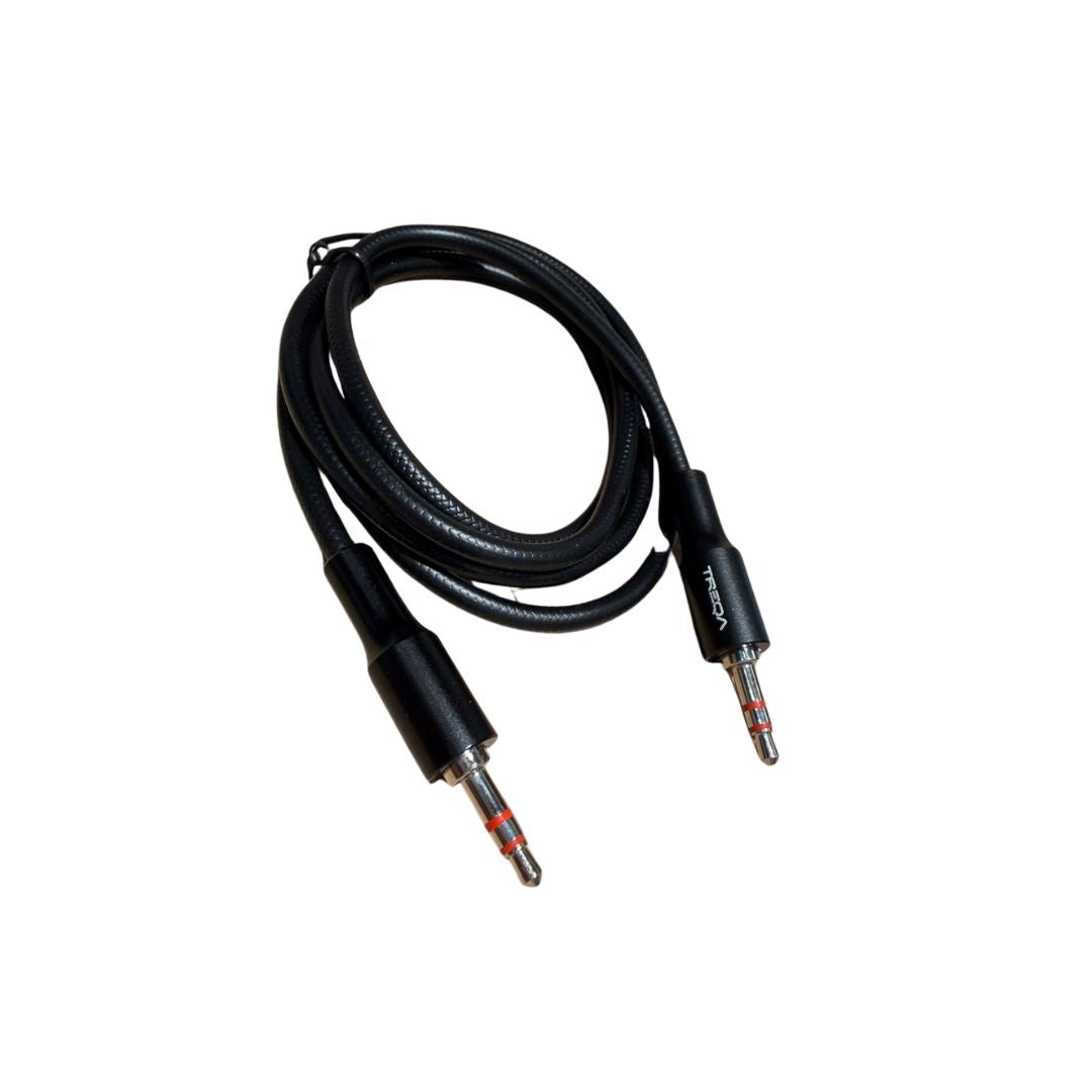 Cable De Audio Compatible Treqa Plug Plug 1 M Stereo Blanco/Negro®