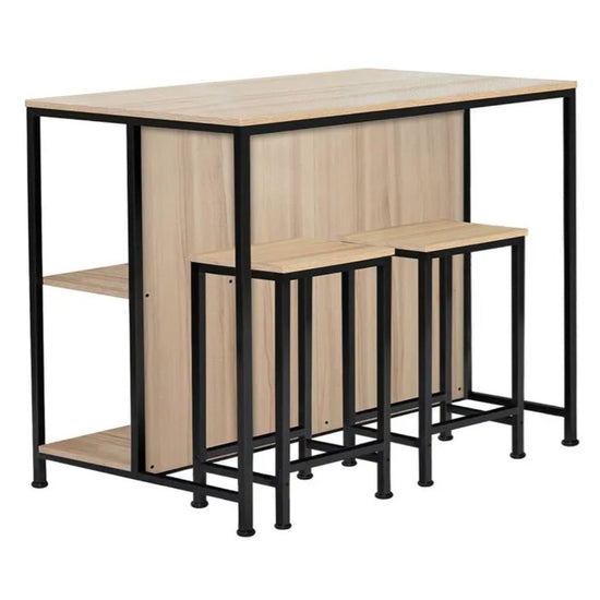 Isla De Cocina Madera Y Hierro Miel/blanco®