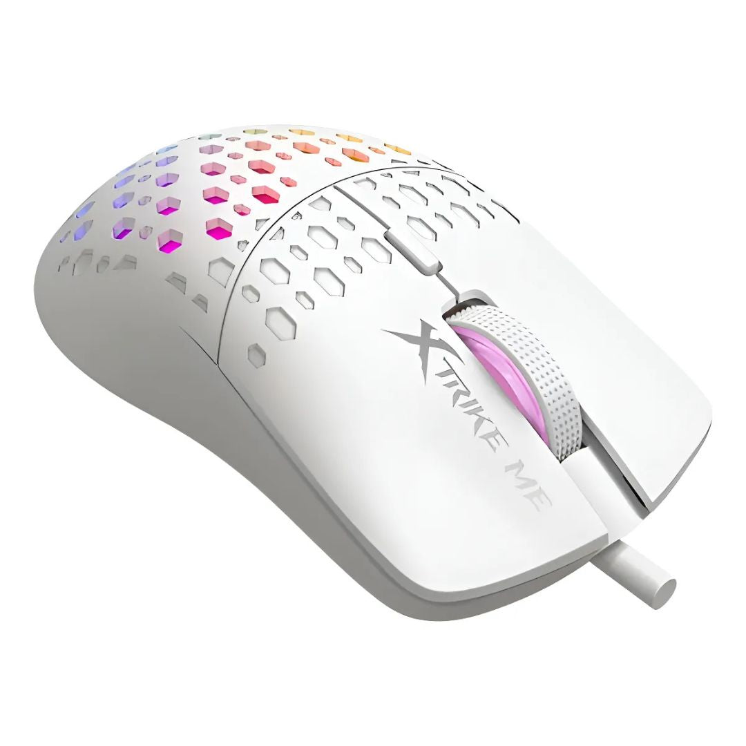 Mouse Gamer Optico Xtrike Me Gm-209w Rgb Blanco 7 Colores®