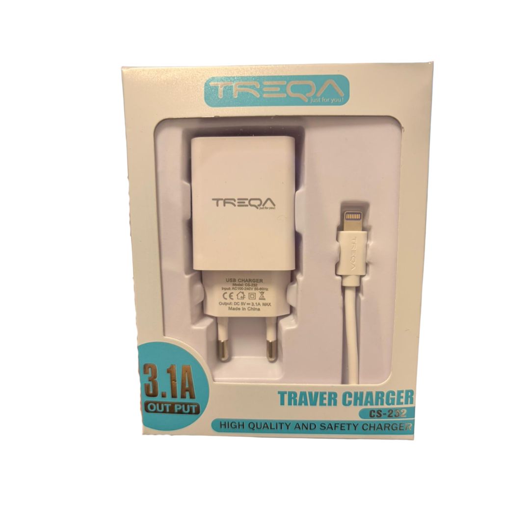Cargador Treqa Compatible Con Cable Usb Lightning Rápido®