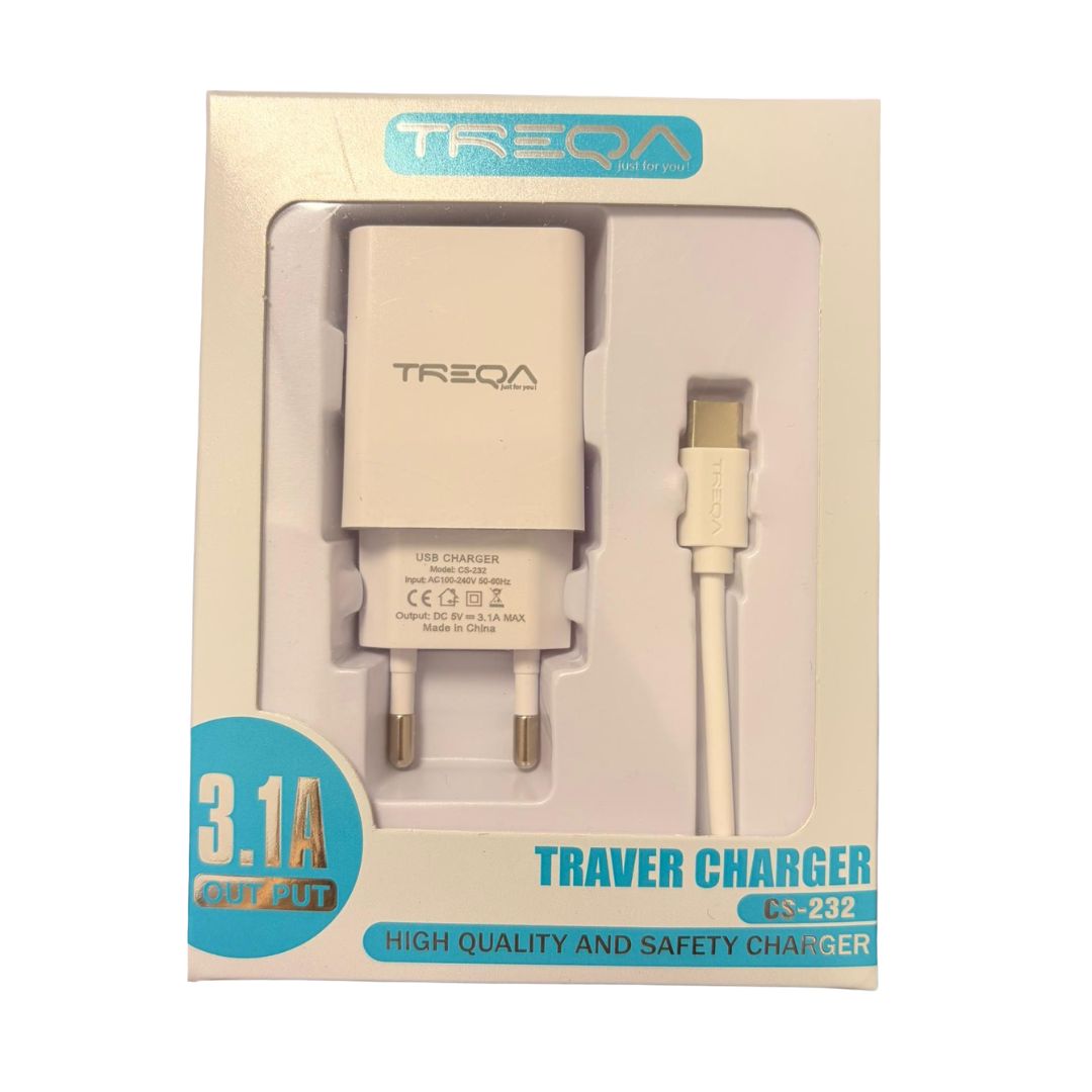 Cargador Treqa Compatible Con Cable Tipo C Rápido®