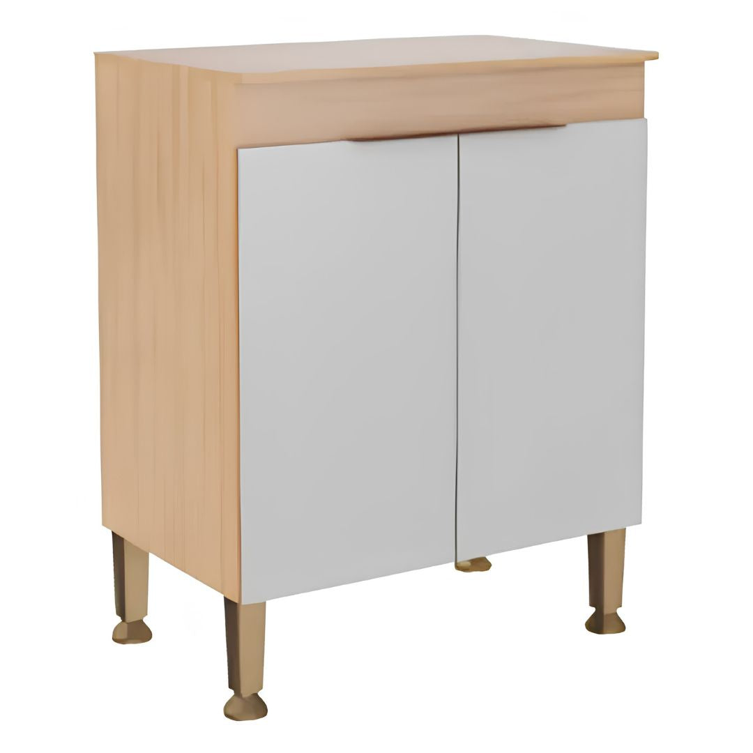Bajo Mesada de Cocina 2 Puertas Blanco/madera Diseño Moderno®