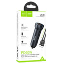 Cargador Para Auto Z54b Dos Puertos Tipo C De 60 W+cable®