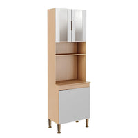 Alacena Multiuso con Estantes y Puertas Blanco/madera®