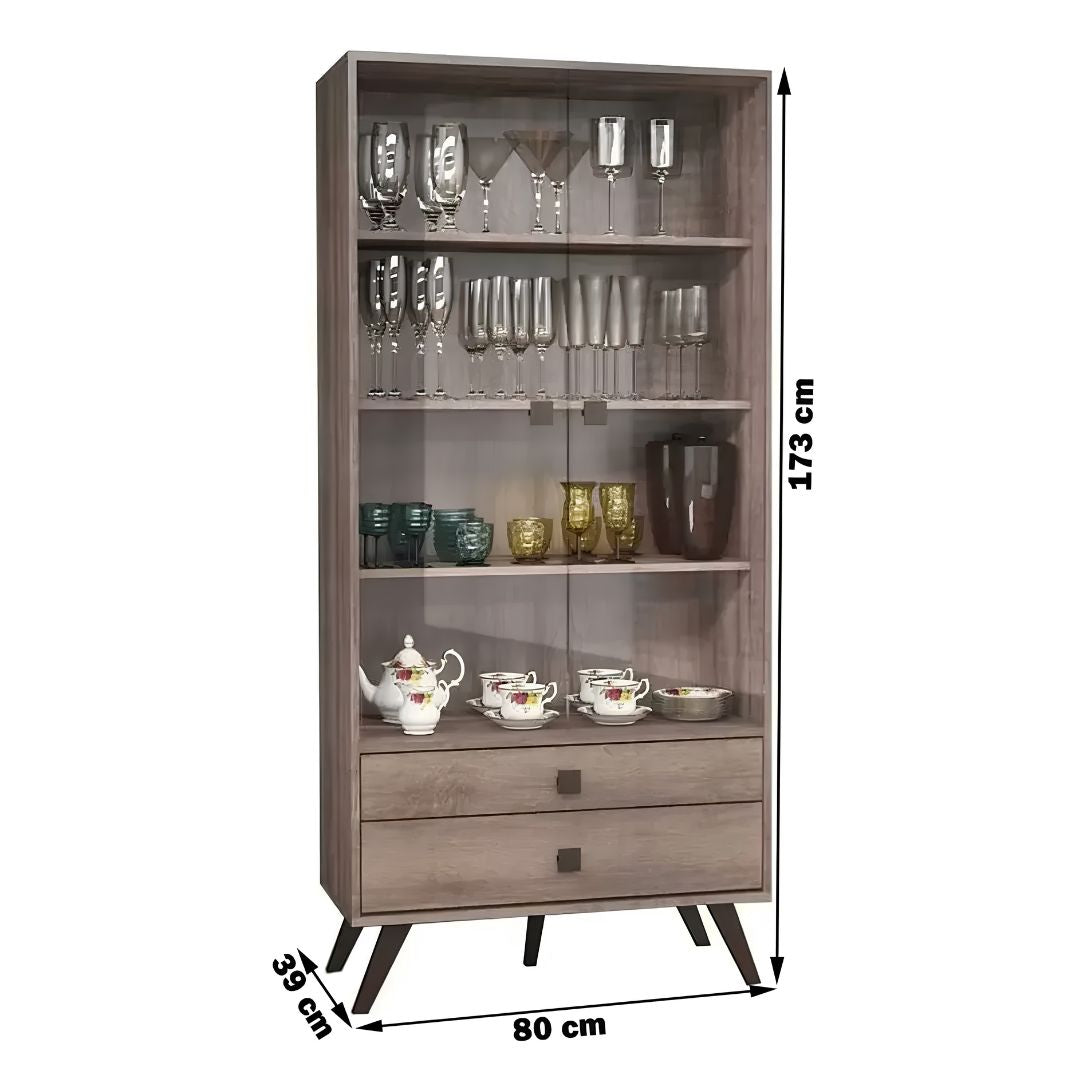 Estantería Cristalero Nórdica Linea Retro Calidad Premium®