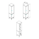 Cristalero para Living Linea Retro Calidad Premium 1 Puerta®