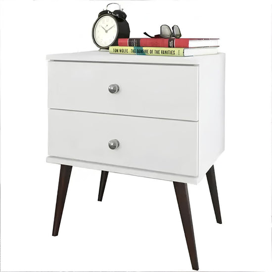 Mesita de Luz Linea Retro Modern Calidad Premium 2 Cajones®