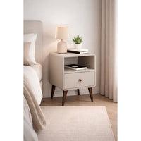 Mesita de Luz Minimalista Madera MDF Resistente Linea Curve®