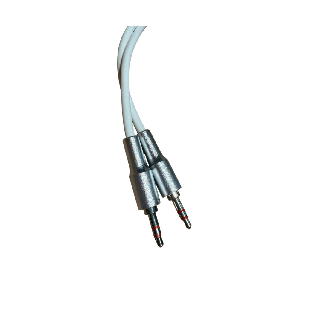 Cable De Audio Compatible Treqa Plug Plug 1 M Stereo Blanco/Negro®