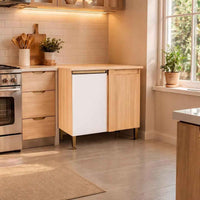 Mueble Bajo Mesada de Cocina 2 Puertas Minimalista Madera Mdp®