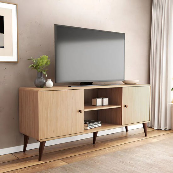 Rack para TV Minimalista Madera MDF Resistente Linea Curve®