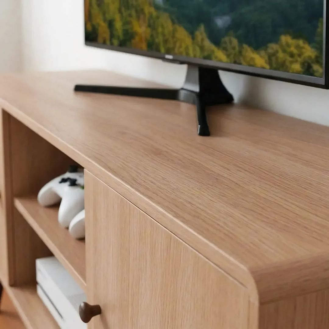 Rack para TV Minimalista Madera MDF Resistente Linea Curve®