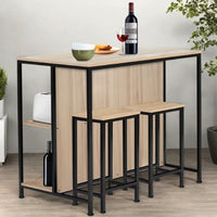 Isla De Cocina Madera Y Hierro 2butacas Miel/blanco Calidad®