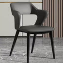 Silla De Comedor Recepción Tapizada 4 Patas Calidad Premium gris ocuro®