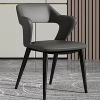 Silla De Comedor Recepción Tapizada 4 Patas Calidad Premium gris ocuro®