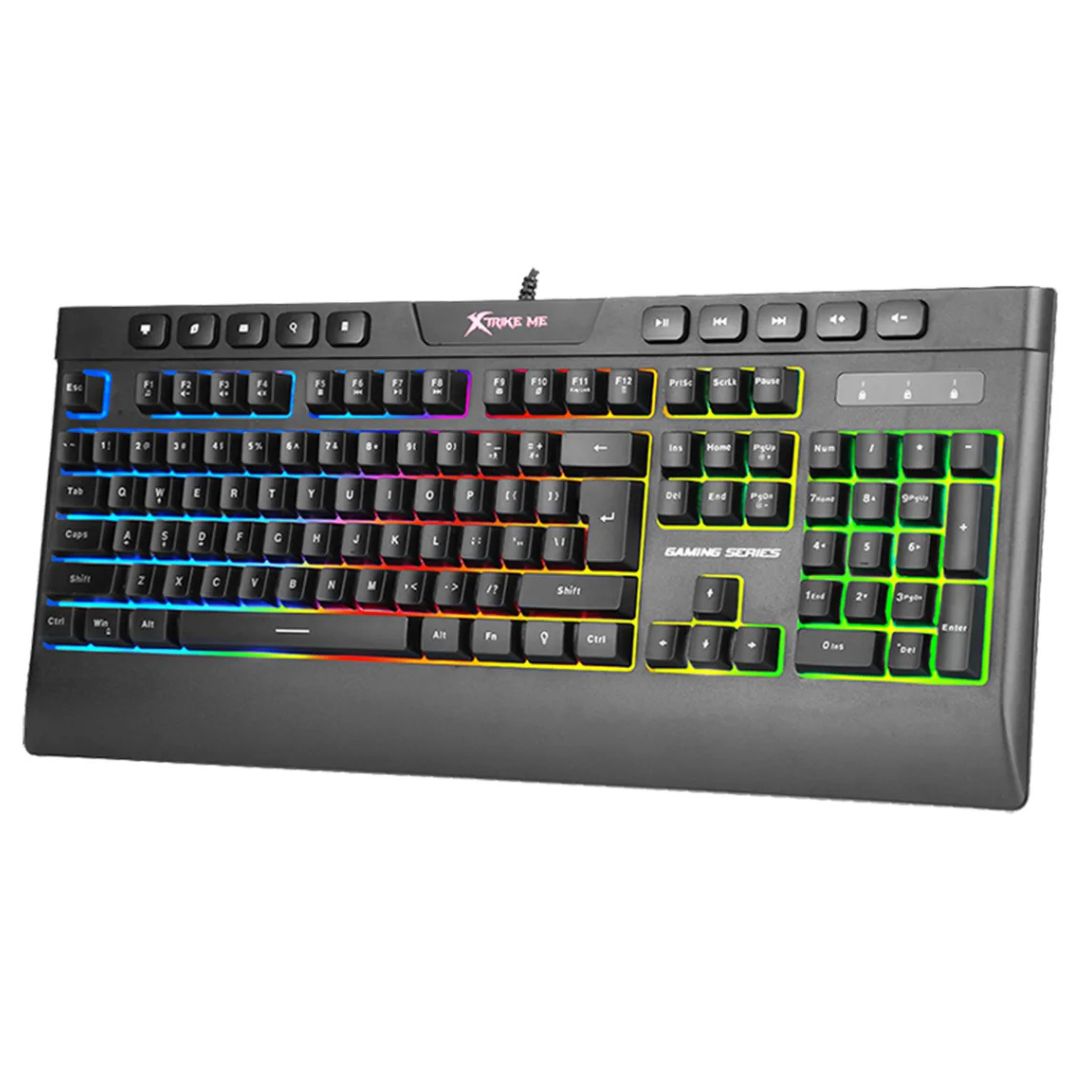 Teclado Gamer Xtrike Me Kb-508 Rgb Negro Luces Colores Led®