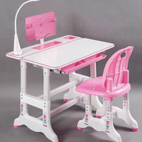 Escritorio Infantil Con Silla Accesorios Y Altura Ajustable Rosa®