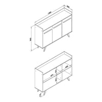 Aparador Modular Linea Retro Diseño Moderno Calidad Premium®