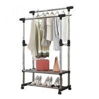 Perchero Doble Extensible Con Ruedas