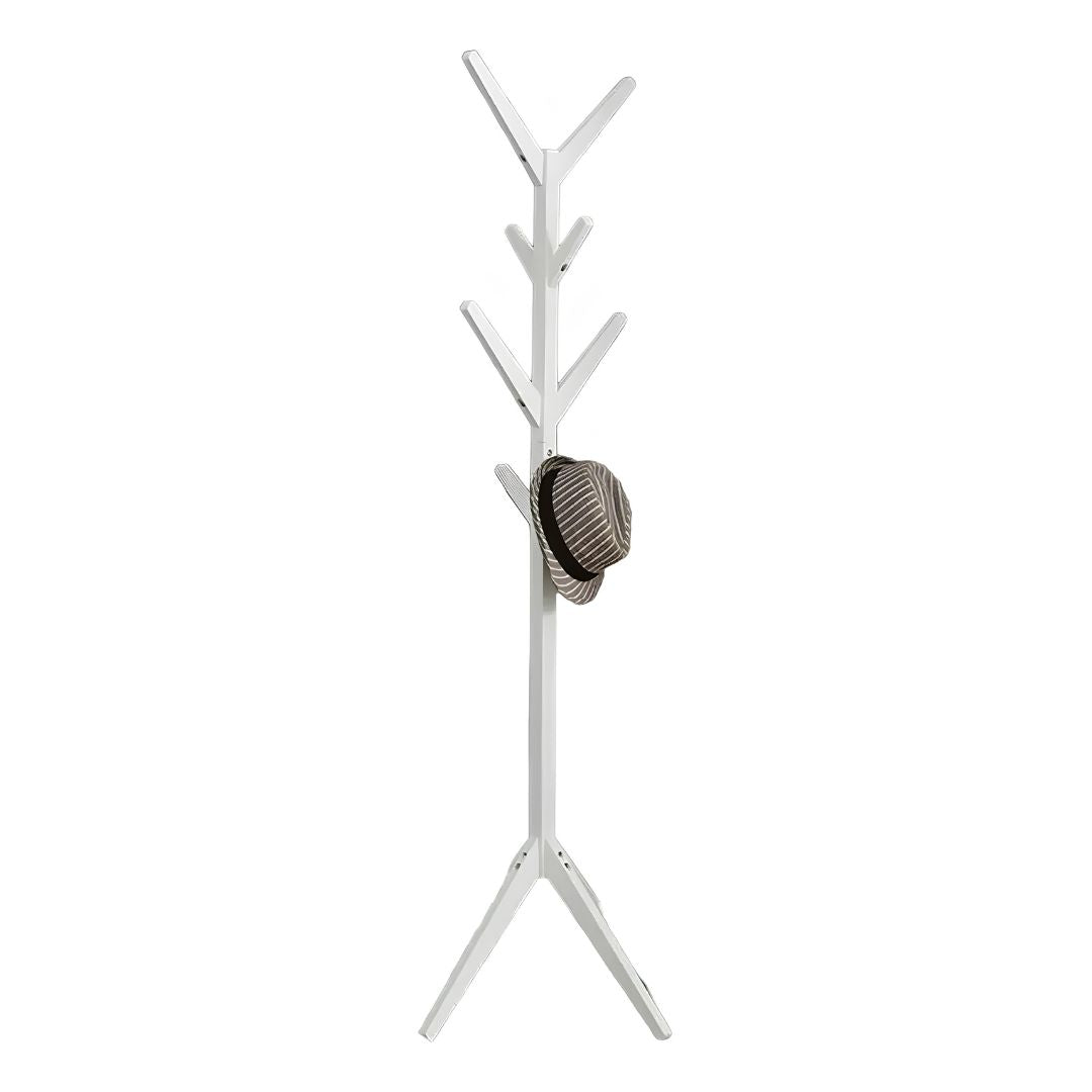 Perchero de Bambu De Pie Blanco