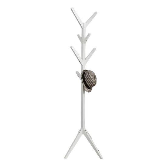 Perchero de Bambu De Pie Blanco