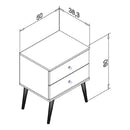 Mesita de Luz Linea Retro Modern Calidad Premium 2 Cajones®