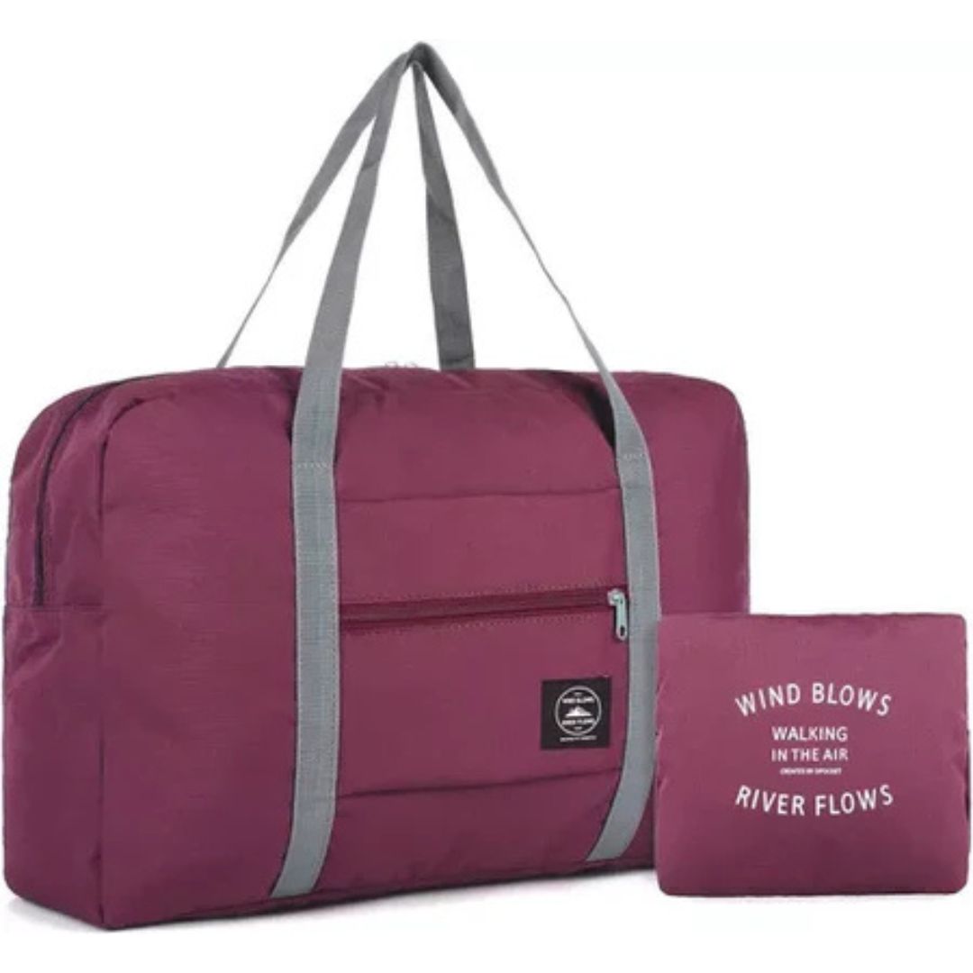 Bolso De Viaje Impermeable Plegable Cierre Y Bolsillo 25l