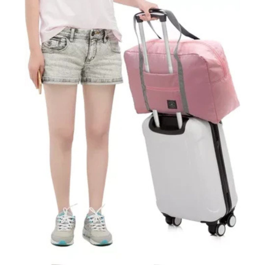 Bolso De Viaje Impermeable Plegable Cierre Y Bolsillo 25l