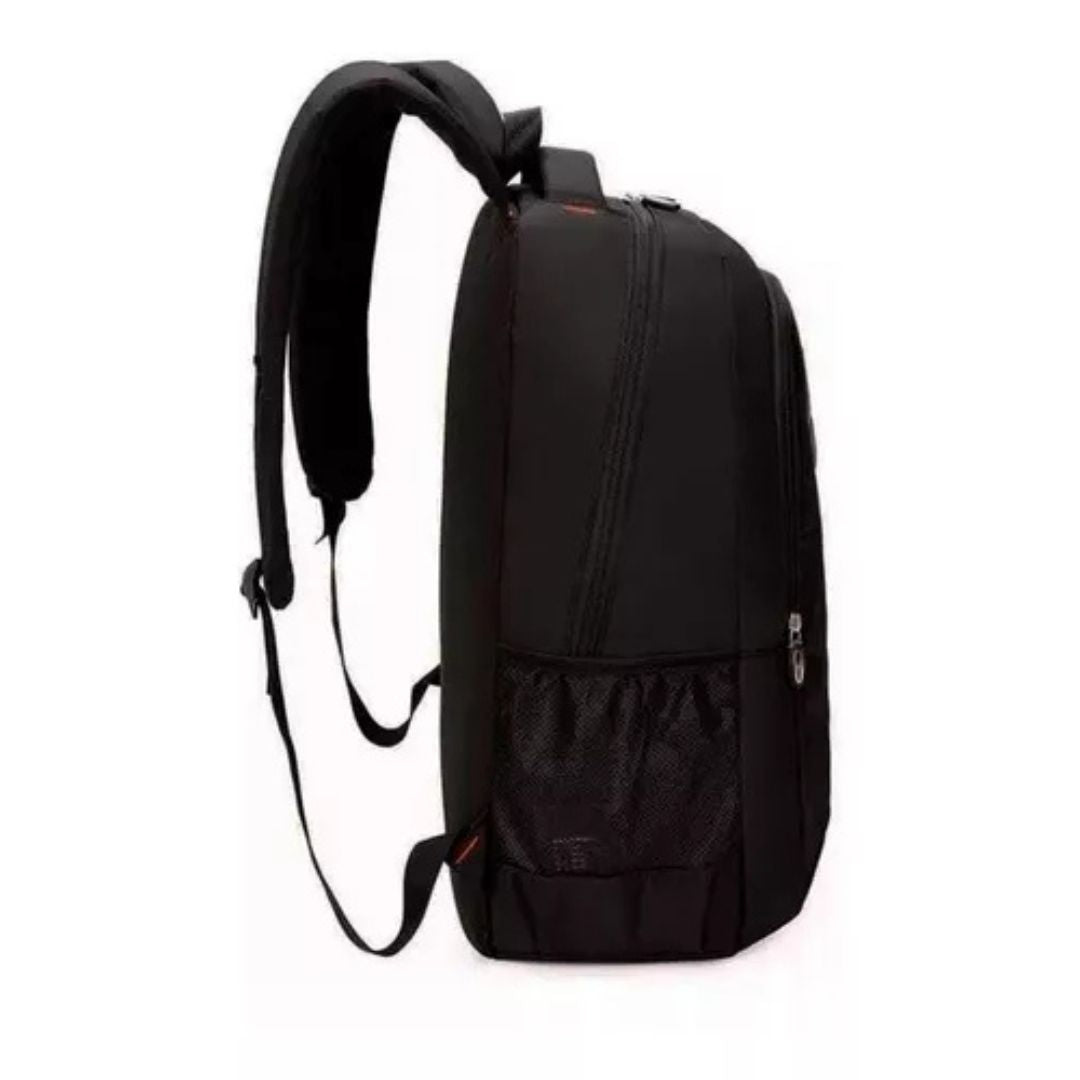 Mochila Urbana Para Notebook 3 Cierres Negra 30 Litros