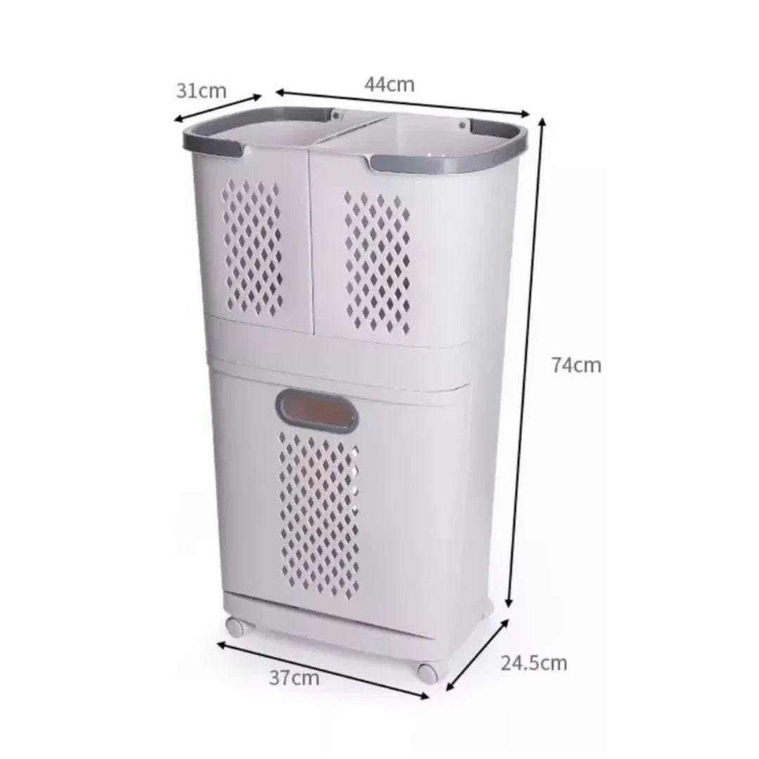 Carro Organizador para Ropa Sucia - 3 Cestos®