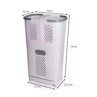 Carro Organizador para Ropa Sucia - 3 Cestos®