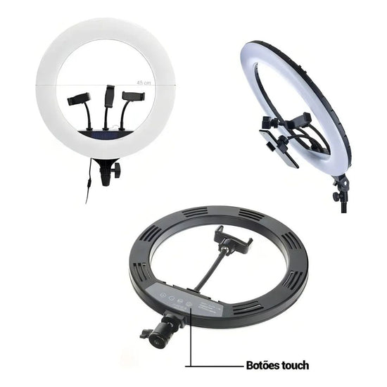 Aro De Luz Led Profesional 45 Cm/18 Pulgadas 3 Colores de Luz