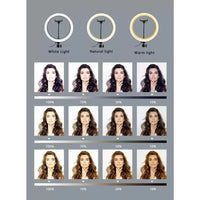 Aro De Luz Led Profesional 45 Cm/18 Pulgadas 3 Colores de Luz