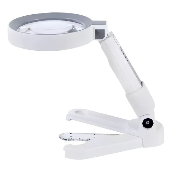 Lupa De Mesa 2.5x Y 8.25x Con Luz Led Blanca®