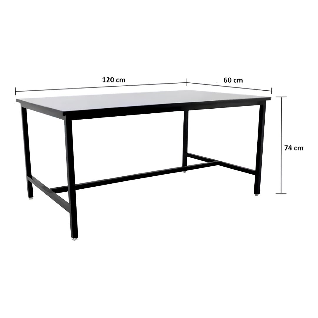 Juego De Comedor Hierro Y Madera Con 2 Bancos®