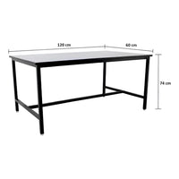 Juego De Comedor Hierro Y Madera Con 2 Bancos®