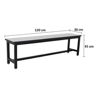 Juego De Comedor Hierro Y Madera Con 2 Bancos®