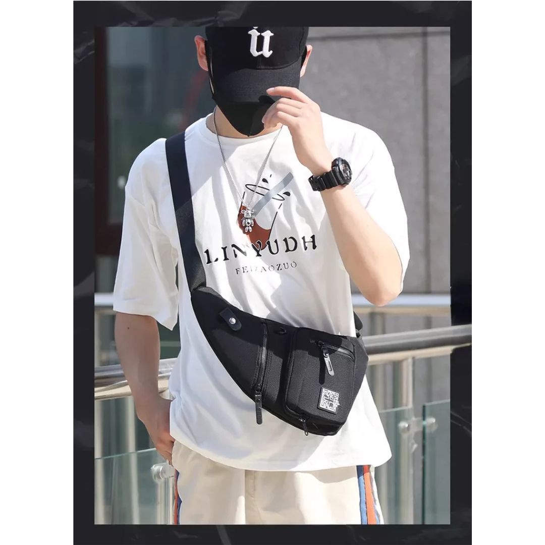 Bolso De Lona Con Porta Botella Y Correa Regulable®