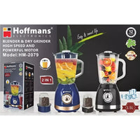 Licuadora Y Molinillo 2 En 1 Hoffmans 1.5l