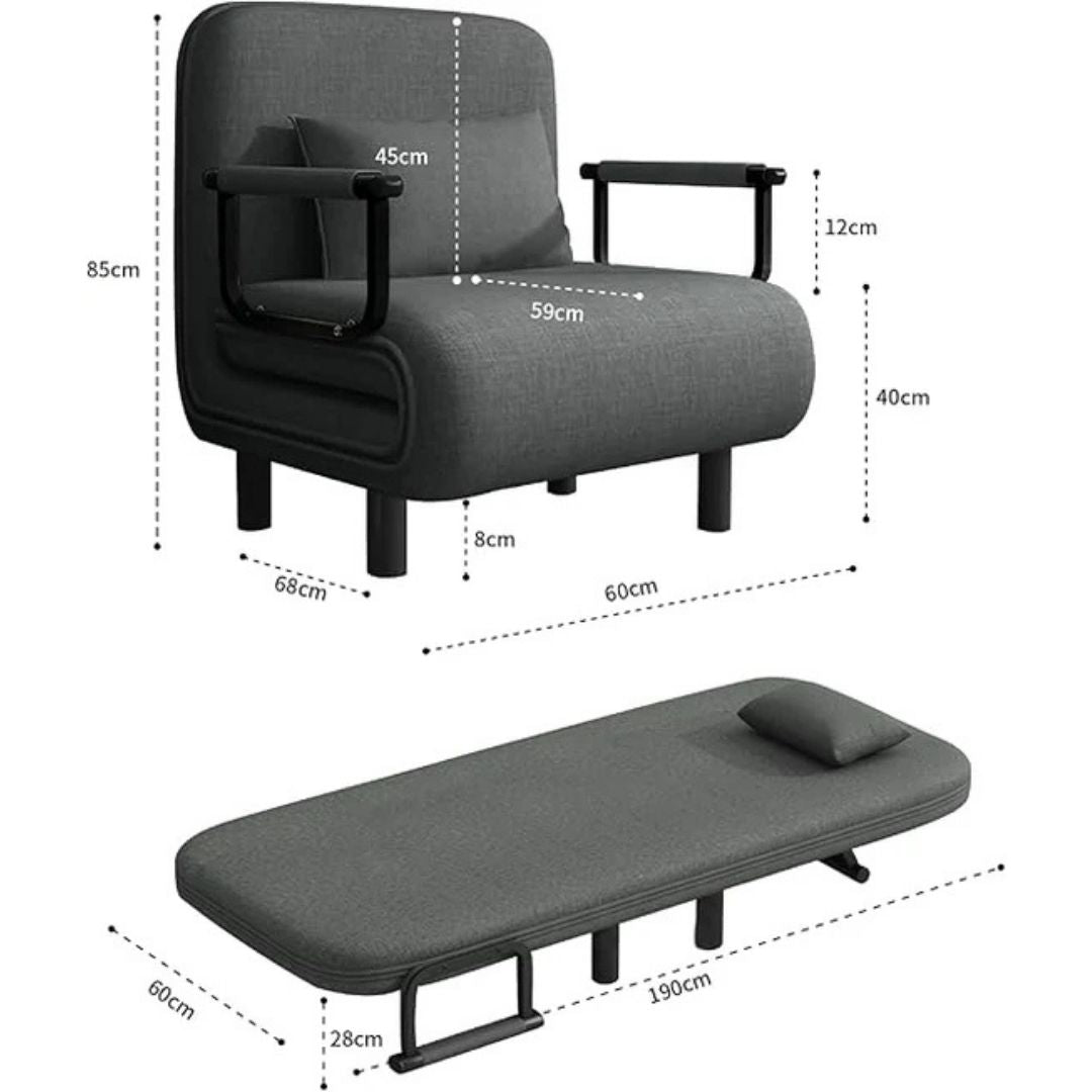 Sofá Cama 1 Cuerpo Gris®