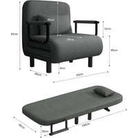 Sofá Cama 1 Cuerpo Gris®