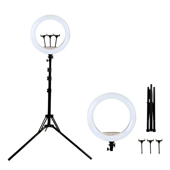 Aro de Luz 36cm con 3 Soportes para celular y Trípode de 2.1 metros®