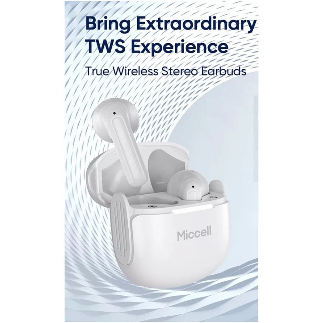 Auricular Inalambrico Miccell Vq-bh109 Bt Tws Blanco®