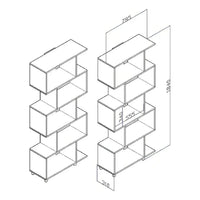 Biblioteca Geometrica Linea Retro 5 Estantes Premium Resist®