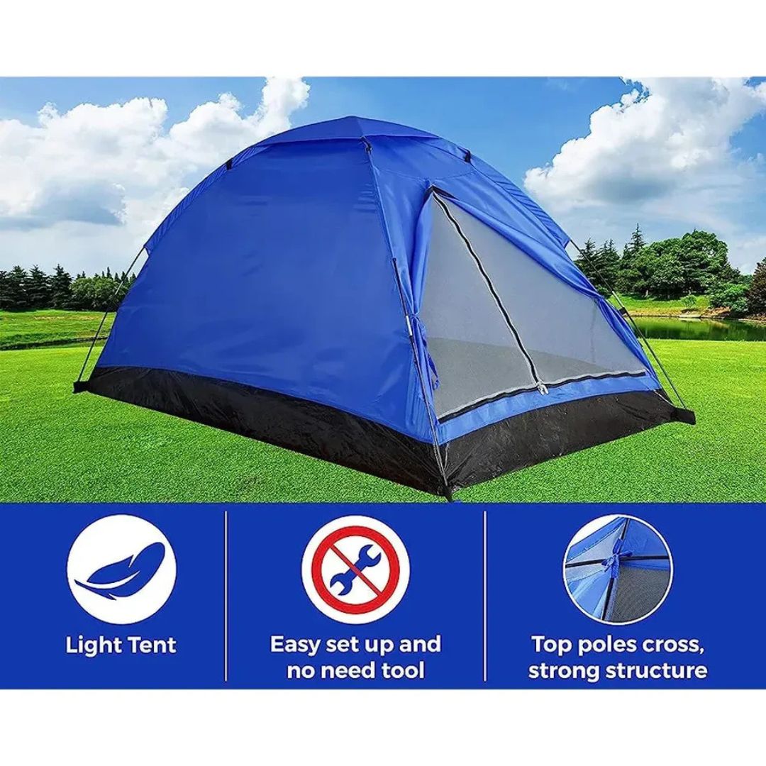 Carpa Iglú De Camping Impermeable 3 Personas Azul®
